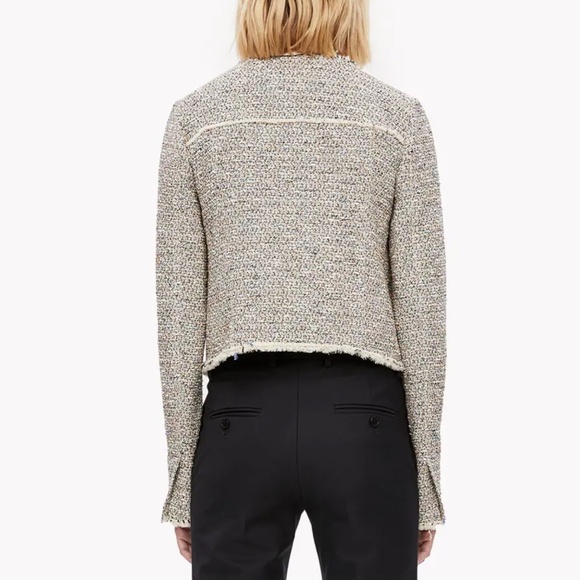 Women's Tweed Jacket - Cream - Picture 3 of 16